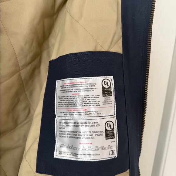 PORTWEST® FR Flame Resistant Duck Quilt Lined Jacket - UFR48 Men’s 4XL - Picture 2 of 5